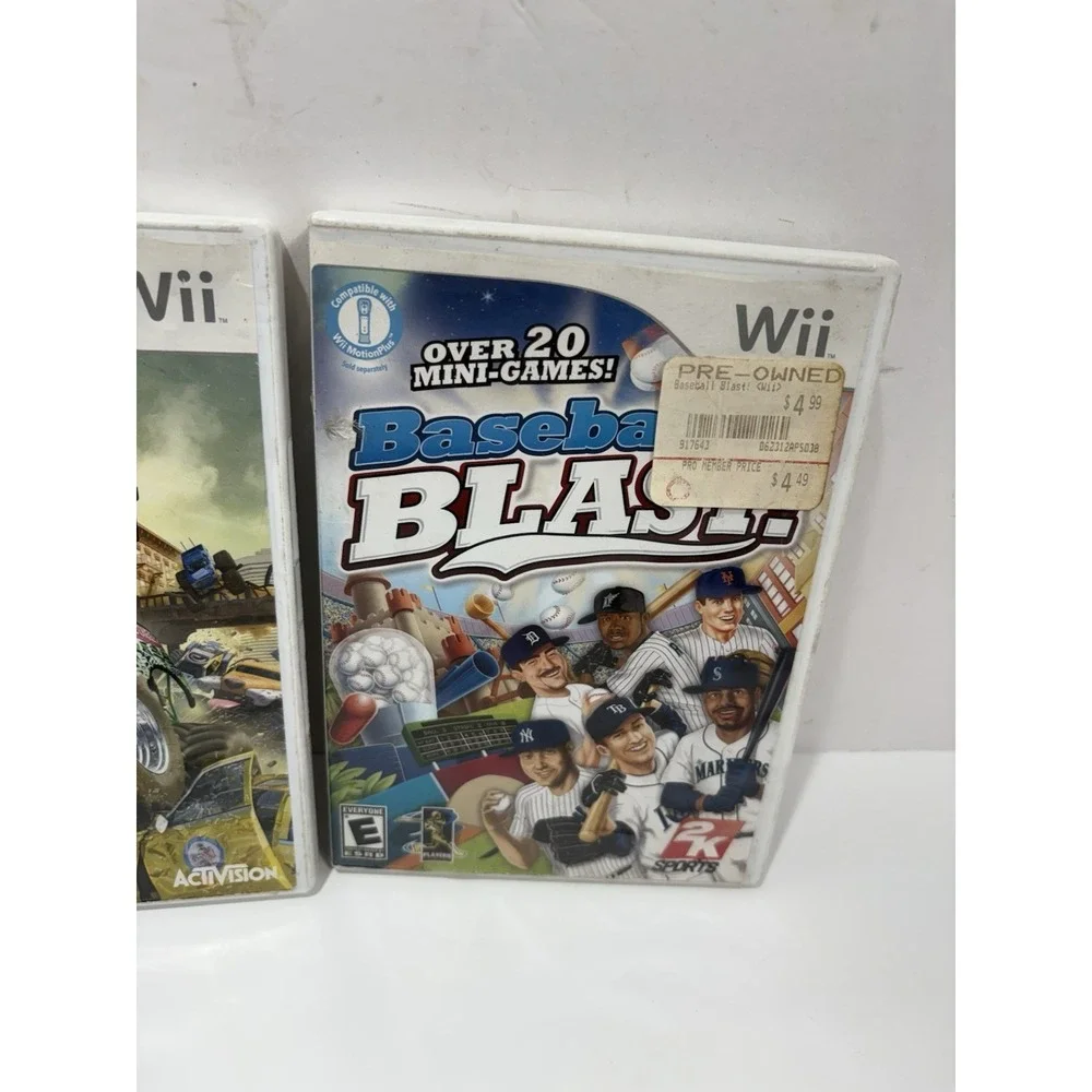 Lot Of 3 Nintendo Wii Games Monster Jam Urban Baseball Blast Kawasaki Jet Ski‎